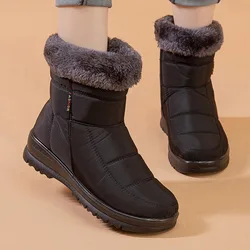 2022 Winter New Waterproof Snow Boots for Women, Warm and Light Plush Oversize Shoes, Anti-skid and Light Botines Mujer Invierno