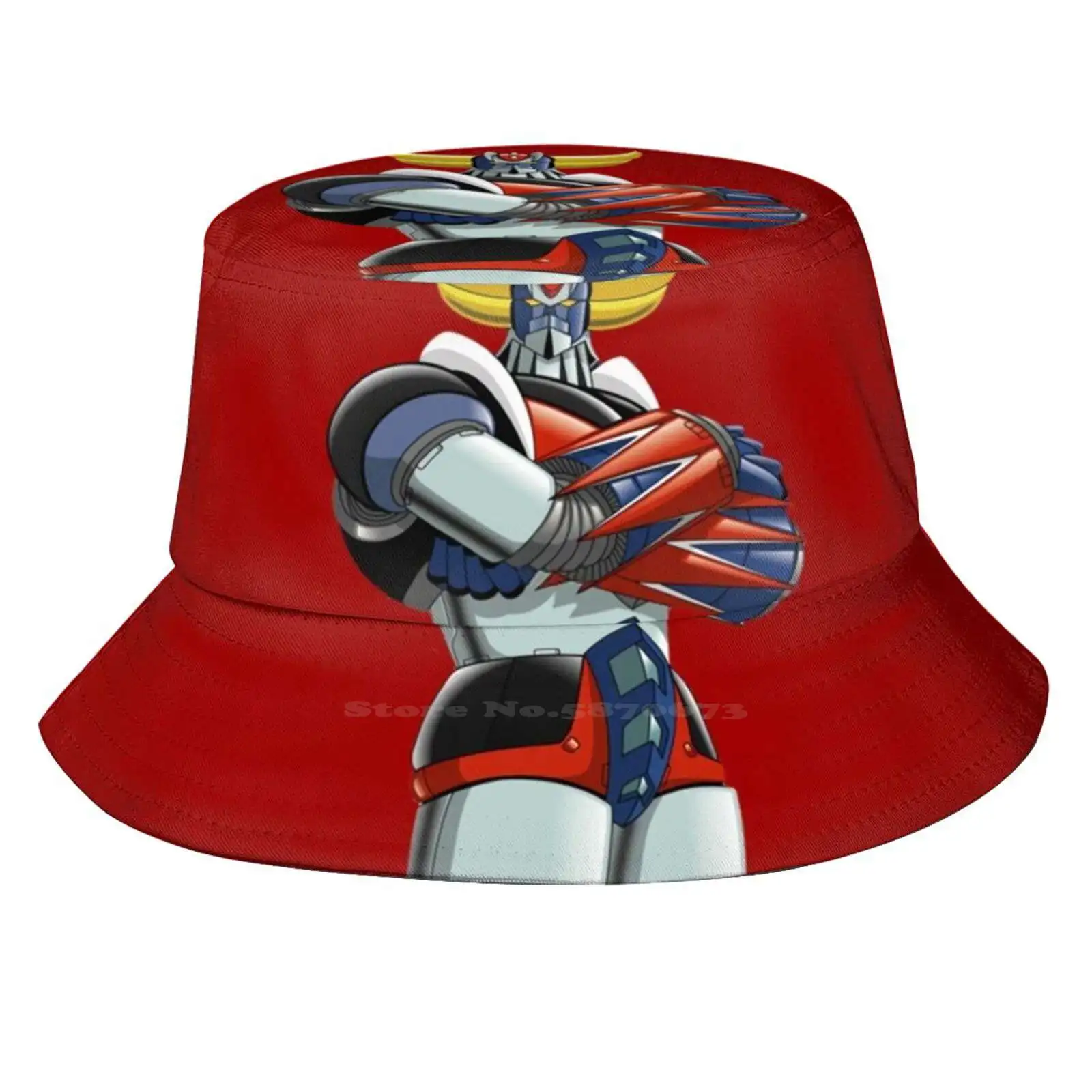 Goldrake Outdoor Sun Fishing Panama Hats Ommik Cool Geek Goldrake Goldorak Ufo Robot Actarus Grendizer Grendikaiser Cartoon