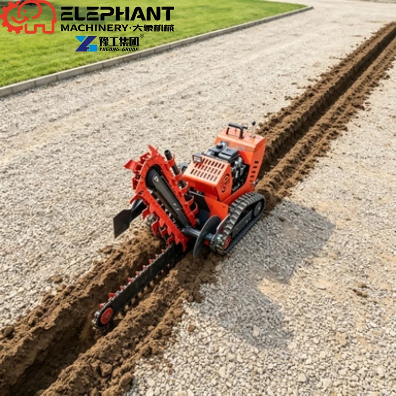 Hydraulic Trencher, Chain Type Ditch Digger Machine For Farm Irrigation Pipeline And Cable Laying Construction