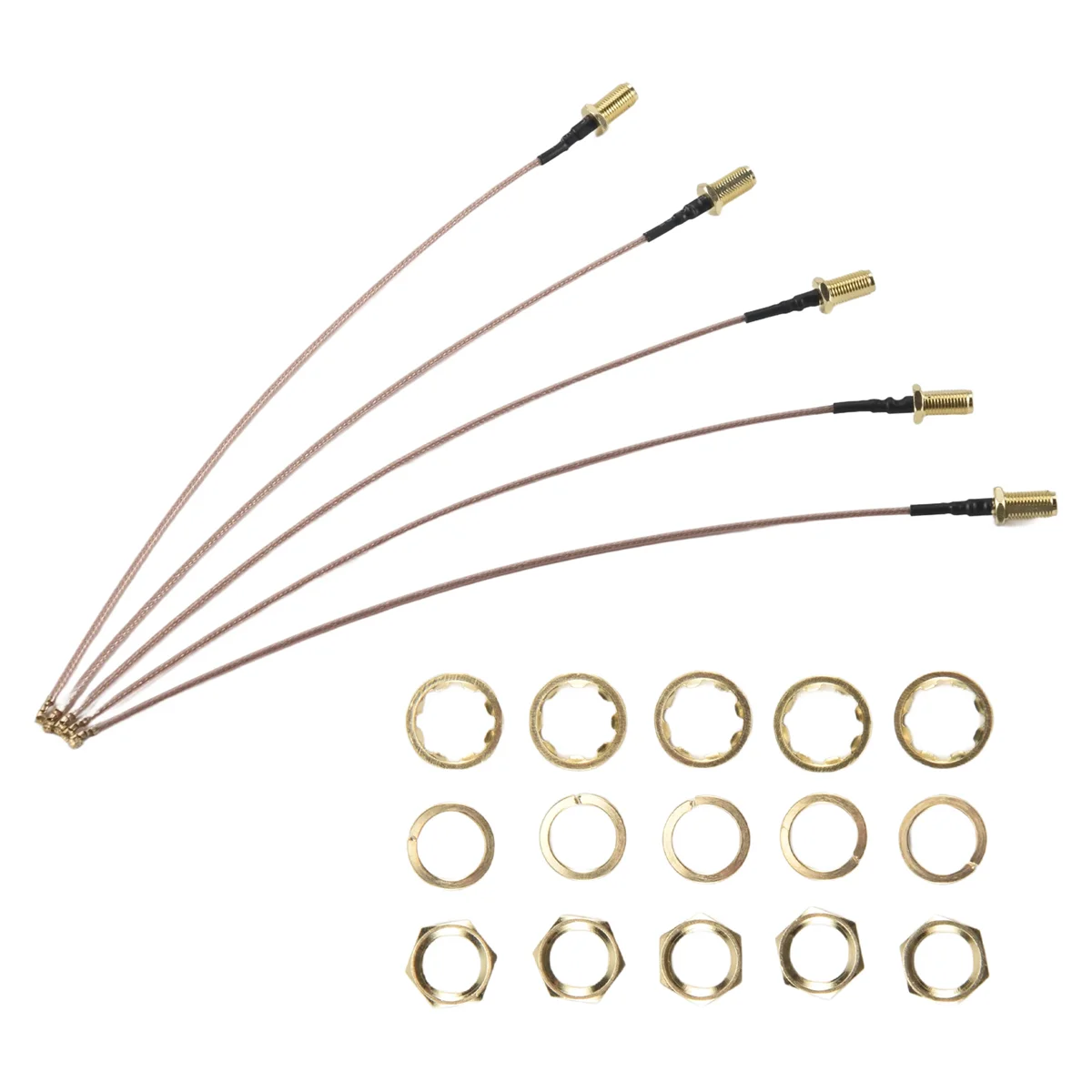 5 Pcs SMA Connector Cable Female to UFL/U.FL/IPX/IPEX RF or NO Connector Coax Adapter Assembly RG178 Pigtail Cable