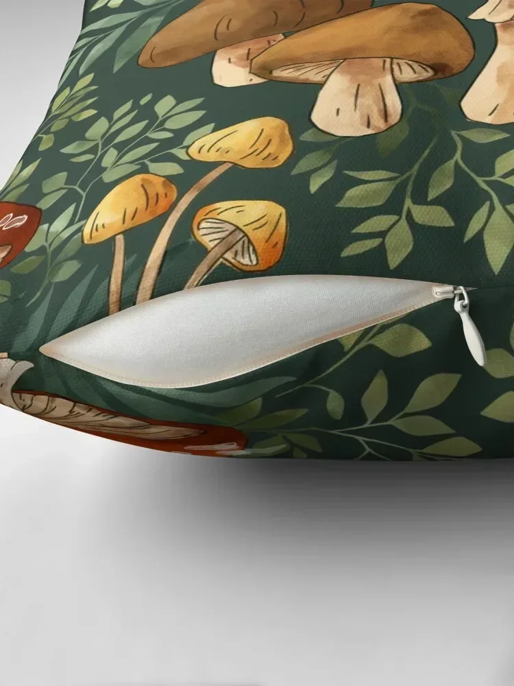 Woodland Mushroom Spray Throw Pillow pillow pillowcase Plaid Sofa pillow