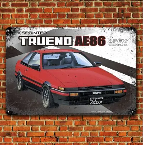 Sprinter Trueno Ae86 Car Metal Poster - 20x30cm Garage Tin Sign