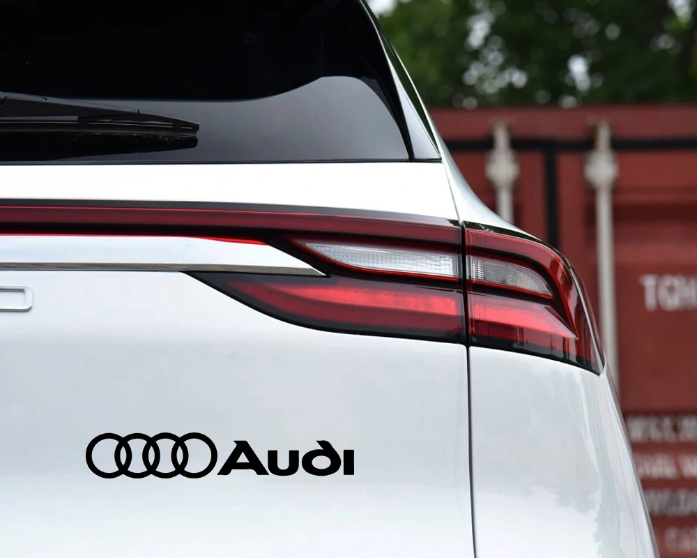 2PCS Car Side Body Trunk Bumper Window Decoration Badge Decal for Audi Sline RS A1 A2 A3 A4 A5 A6 C7 Q5 C6 Q1 Q2 Q3 Q4 Q5 Q7 TT