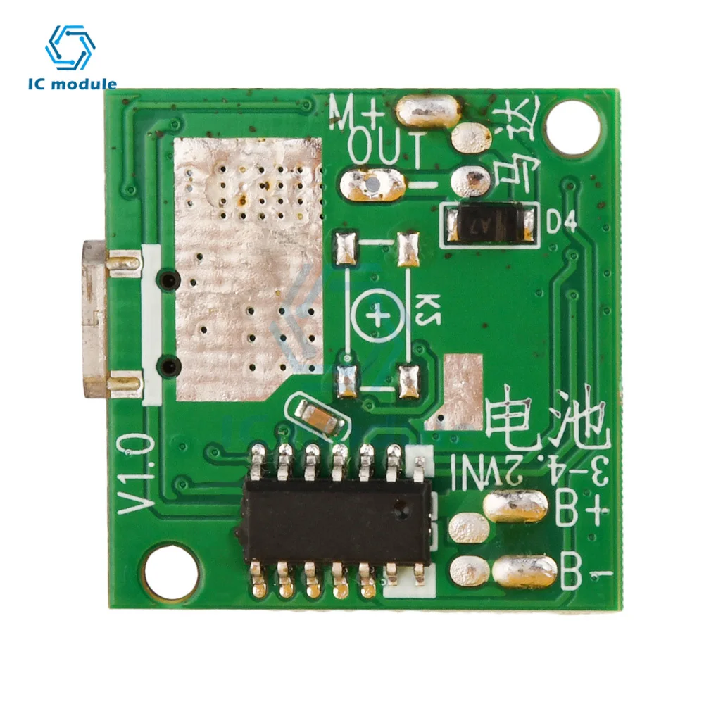 USB Small Fan Circuit Board 3.7V Battery Charger Module  Micro USB Fan Governor Wind Speed Controller