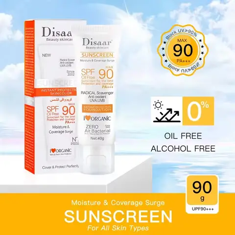 Disaar Facial Sunscreen Cream SPF 90 Body Protector Solar Lotion Original Facial Body Moisturizing UV Protection Sun Sunblock
