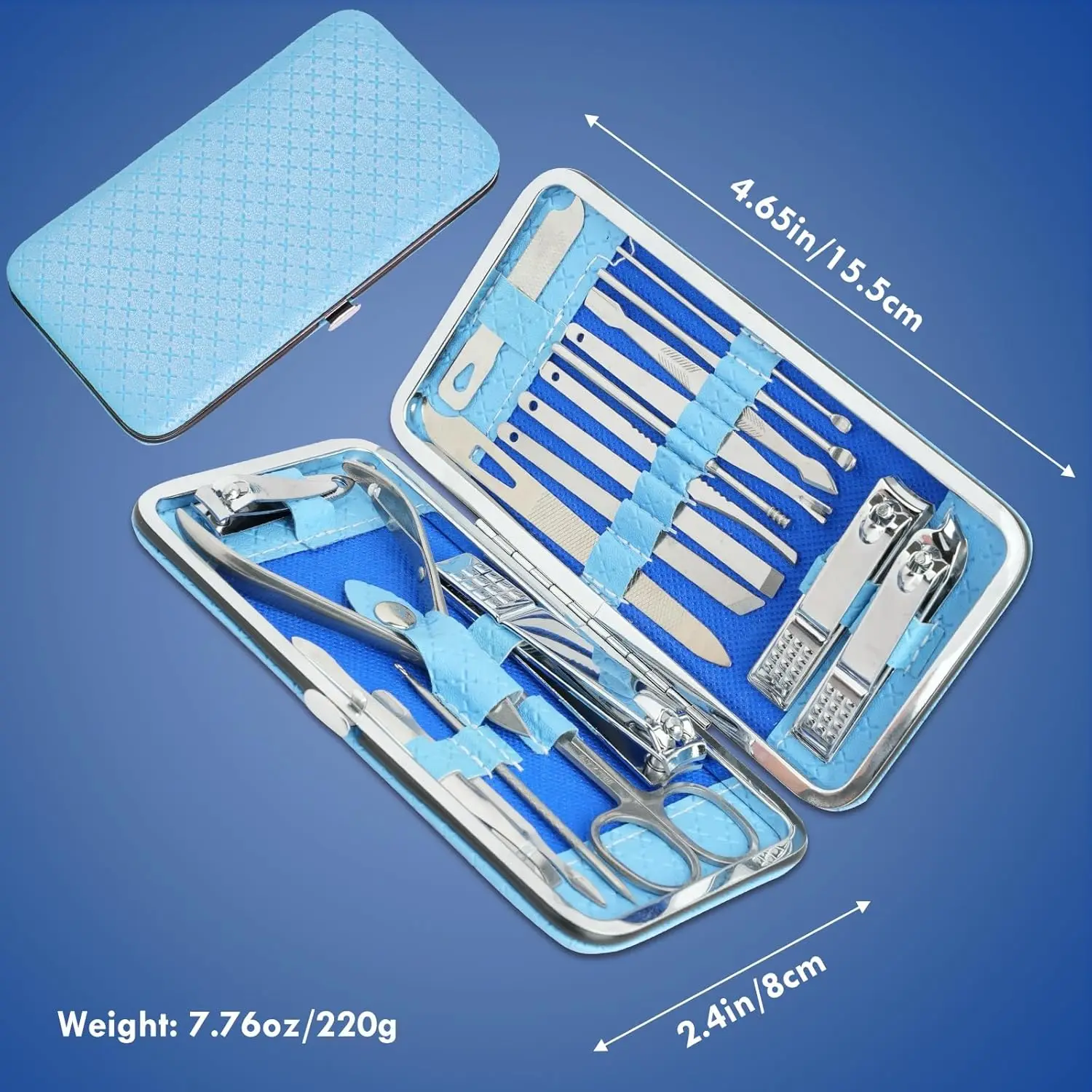 19 in 1 Professional Nail Clippers Pedicure Kit, Manicure Tool Kit, Stainless Steel Facial Grooming Set Kit, Gift Idea for Women