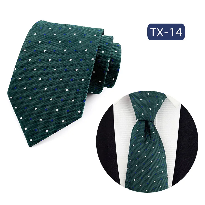 Moda 8CM męski krawat Polka Dot Paisley krawat dla mężczyzny pan młody żakardowy tkany krawat dla mężczyzny biznes wesele