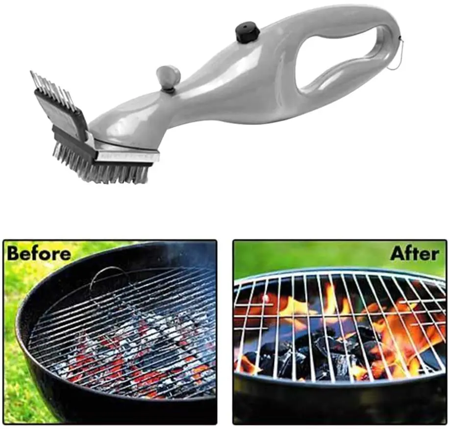 BBQ Grill Outdoor Steam Cleaning Brushes Barbecue Cleaner Suitable For Charcoal Scraper Gas Accessories Cooking Kitchen Tool