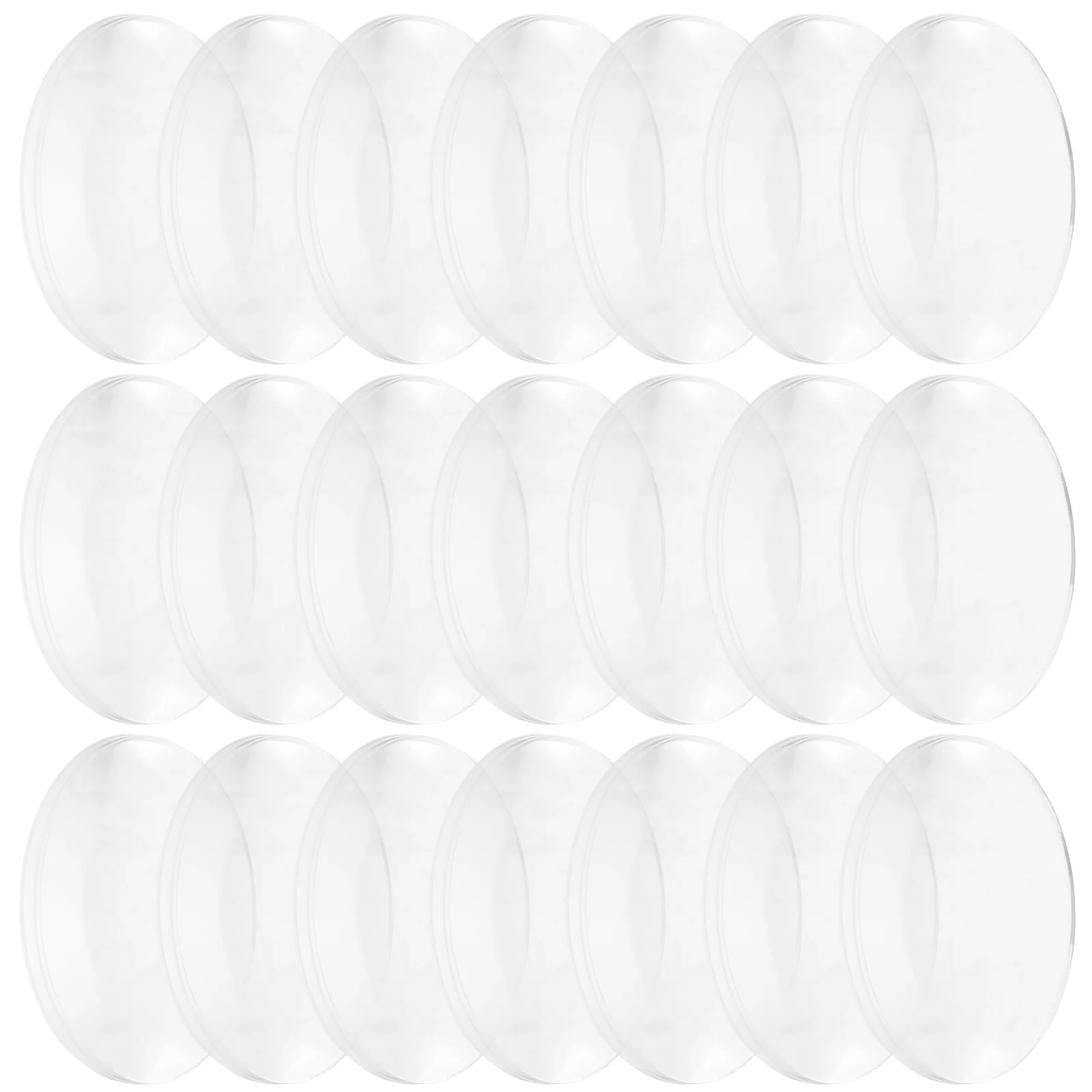 

60 Pcs Biconvex Lens Physics Teaching Telescopes Round Acrylic Double Magnifying Mirror