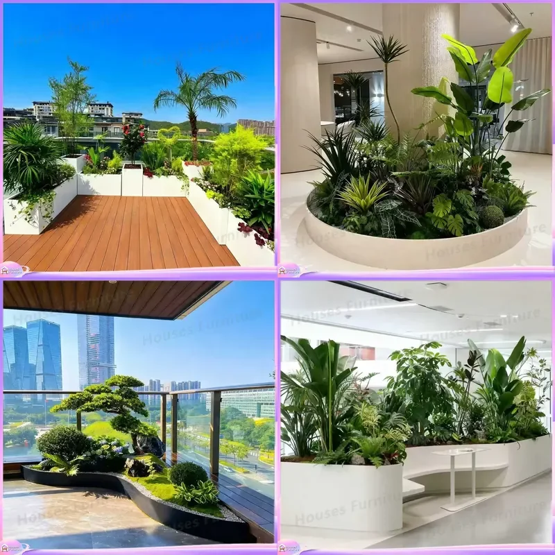 Modern Square Metal Flower Pot Stand Outdoor Garden Planter Holder Balcony Landscape Decor Eco Friendly Plant Rack Bracket