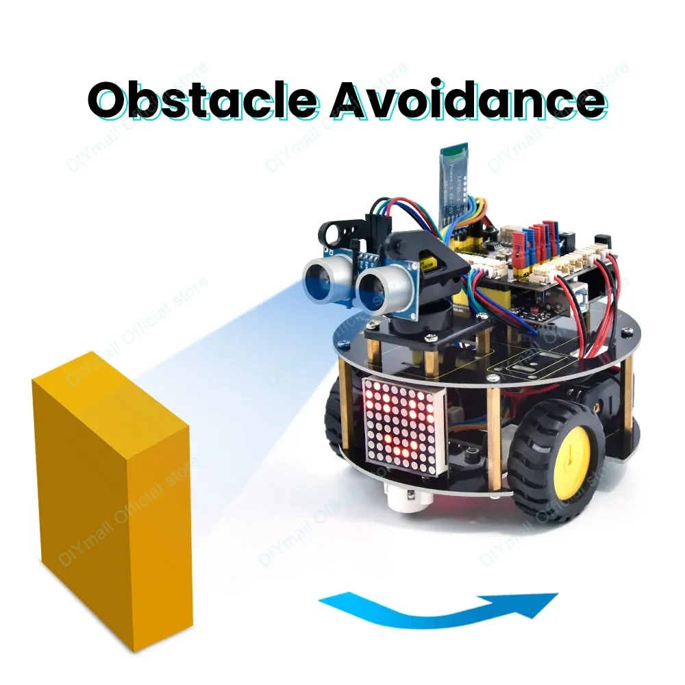 Keyestudio Smart Little Turtle Robot V3.0 – Arduino STEM Programmable Kit with Blue-tooth Mixly Coding Multi-Sensor Functions