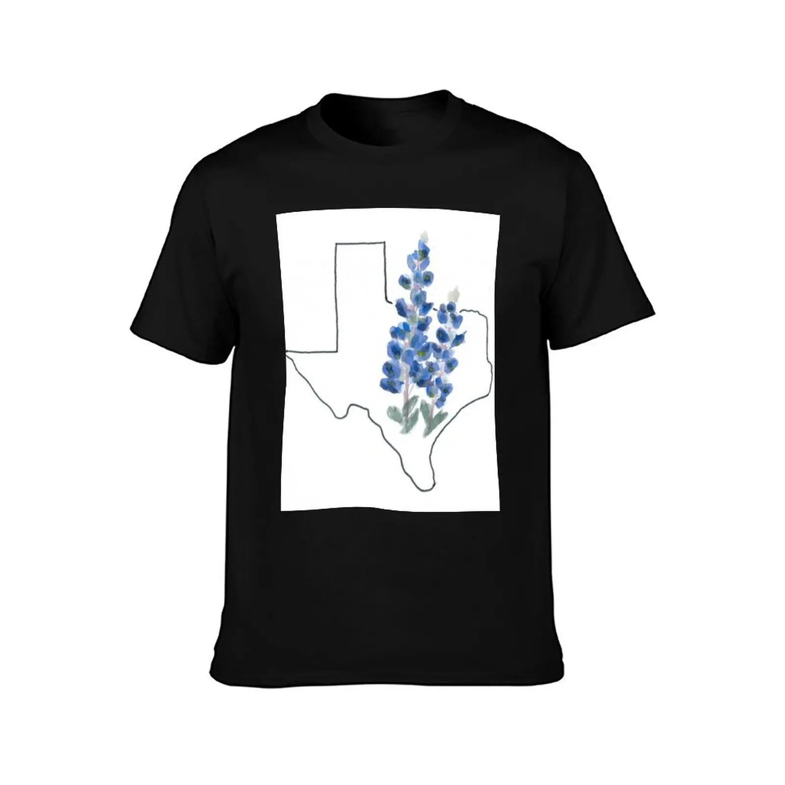 texas bluebonnet state flower T-Shirt Sporty Breathable Short Sleeve T-Shirt