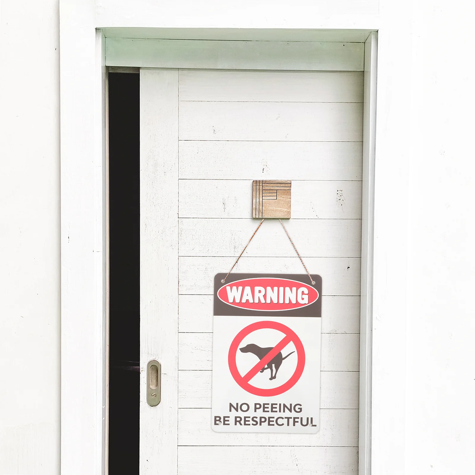 

2pcs Vintage Iron Sign For Yard Garden Outdoor Hanging Decoration No Pet Peeing Warning Board Rust Resistant Durable Iron Sheet