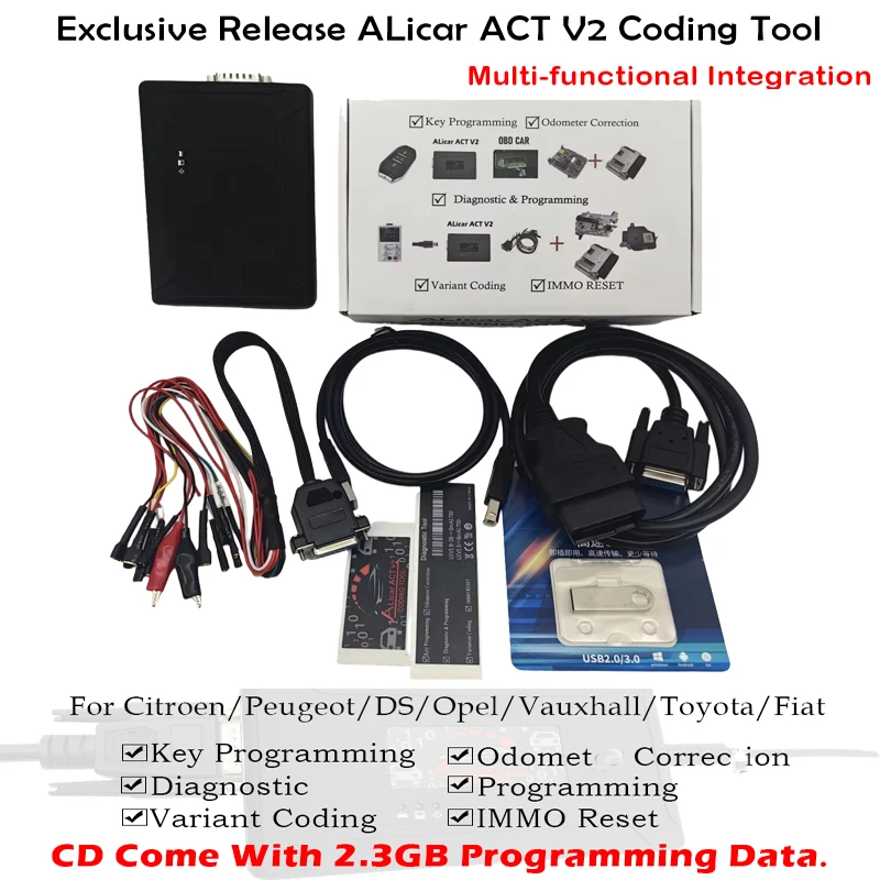 ACT V2 ECU Programming Fault Codes Key Immo Reset for Lexia Citroen Peugeot Opel Toyota ECU Key Programmer PP2000 Diagnostic Too
