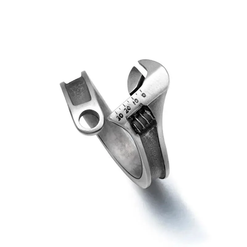 Popular and trendy new  style fashionable adjustable wrench ring, retro and versatile temperament classic ring decoration