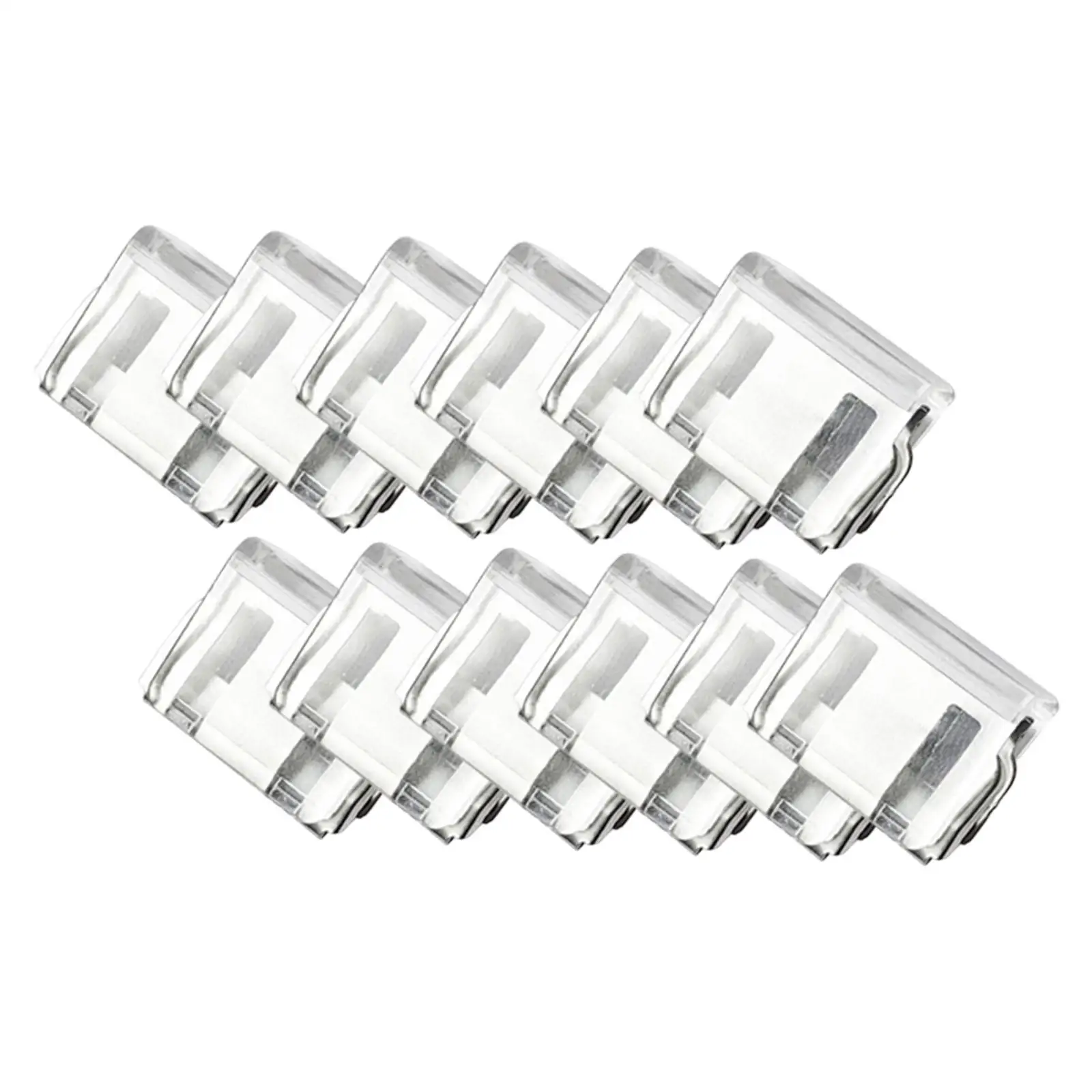 12 قطعة مشبك أمان النافذة أبازيم قوية 0.7 × 1 بوصة ملحق سهل التركيب متعدد الأغراض خفيف الوزن بانت الساق مكافحة السحب كليب #4