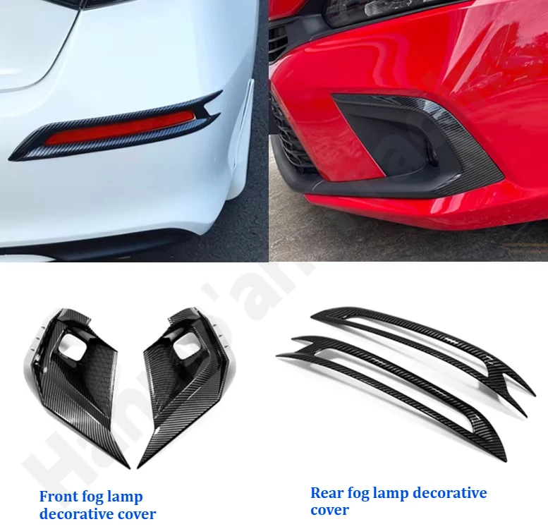 

for Honda Civic 2022 Front and rear fog lamp decorative covers/front and rear bumper fog lamp frames/modification accessories