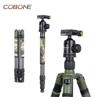 COBONE Camouflage Carbon Fiber Tripod Panoramic Ball Head DSLR Camera Monopod Hunting Bracket Load-Bearing 16KG