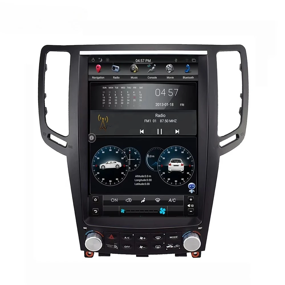 12.1\" Style Navigation Android Car DVD Multimedia Player GPS GPS DSP Amplifier Compatible Infinity G25 G35 G37 2007-2013