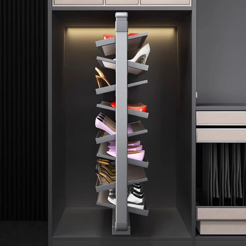 Rotating shoe rack Household multi-functional shoe cabinet Built-in multi-layer storage shoe rack