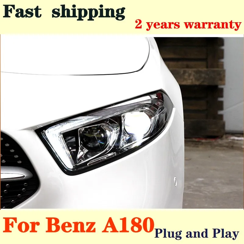 Car Styling For Mercedes-Benz A180 A200 Head Lamp 2019-2020 ALL LED headlight BI-led Lens Dynamic Turn Signal Headlight Assembly