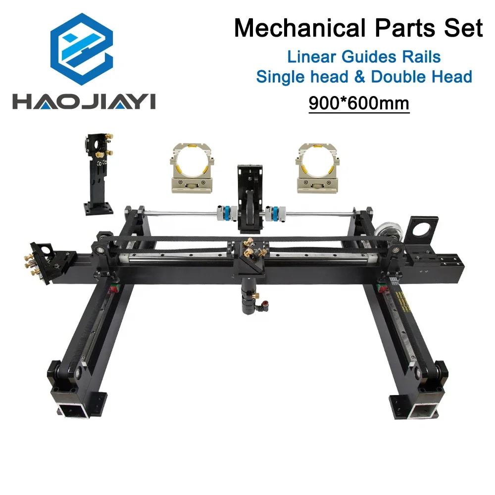 Mechanical Parts Set 900mm*600mm Single Double Head Laser Kits Spare Parts for DIY CO2 Laser 9060 CO2 Laser Cutting Machine