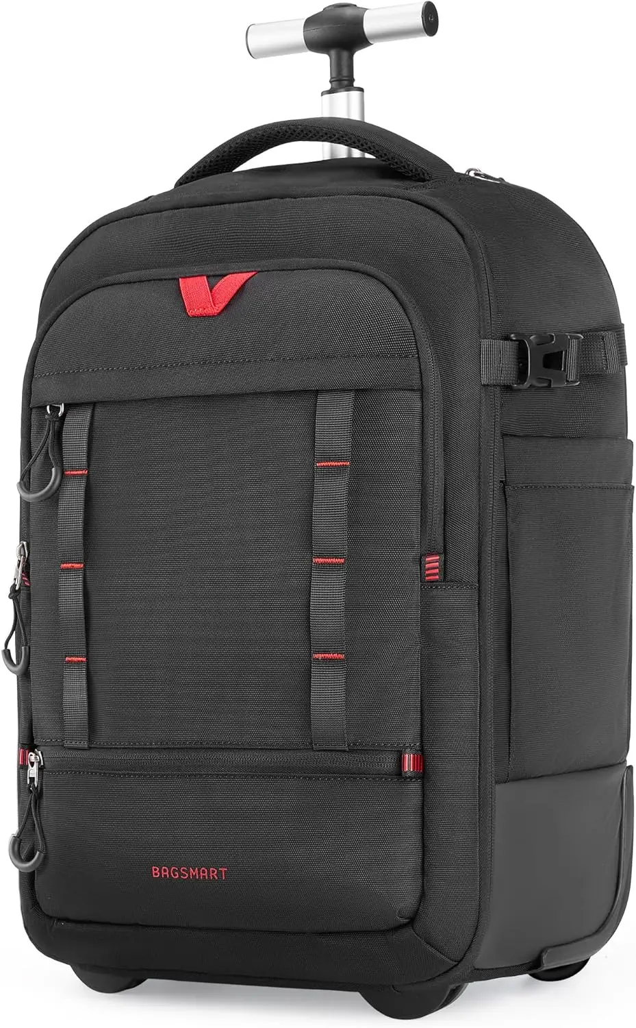 

Professional Rolling Camera Bag for DSLRs, Large Photographic Backpack & Travel Suitcase, Black