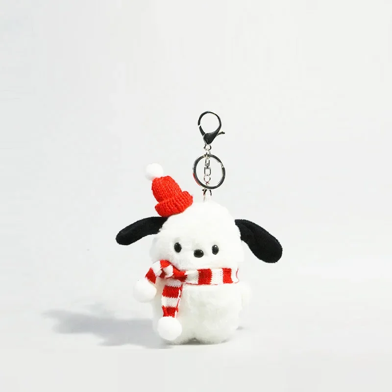 New Sanrio Pochacco Plush Doll Keychain Cartoon Animation Doll Pendant Ornaments Puppy Schoolbag Pendant Couple Birthday Gift