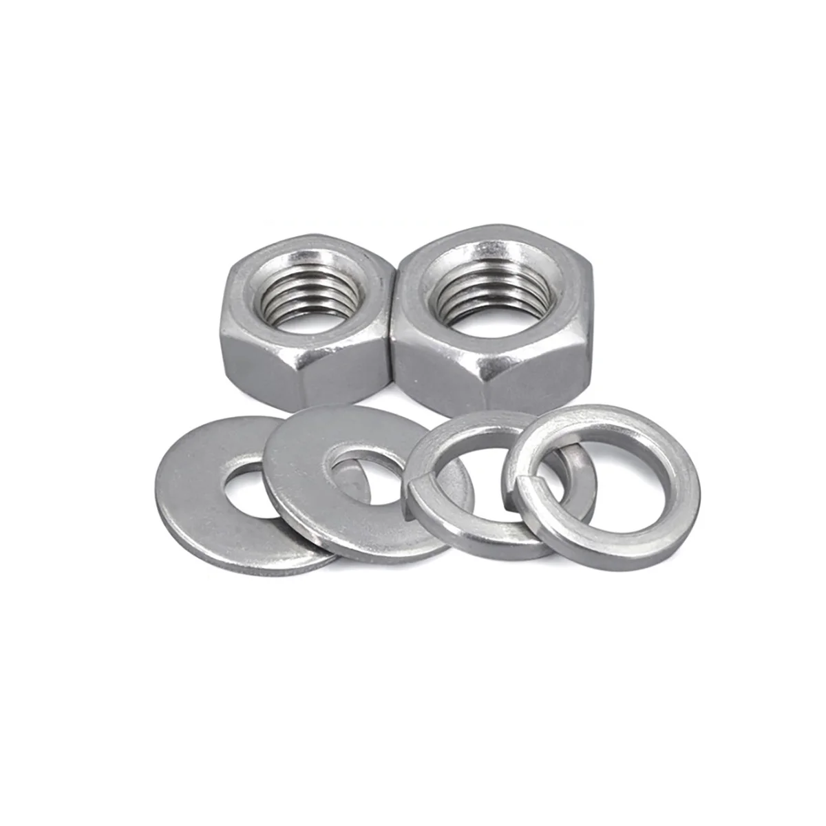 316SS Outer Hexagon Nut Flat Washer Spring Washer Set Combination M2-M36