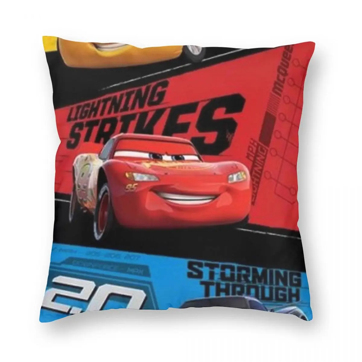 Cruz To Vicotry Lightning Mcqueen Cars Pillowcase Soft Polyester Cushion Cover Gift Pillow Case Cover Seat Zippered 45X45cm