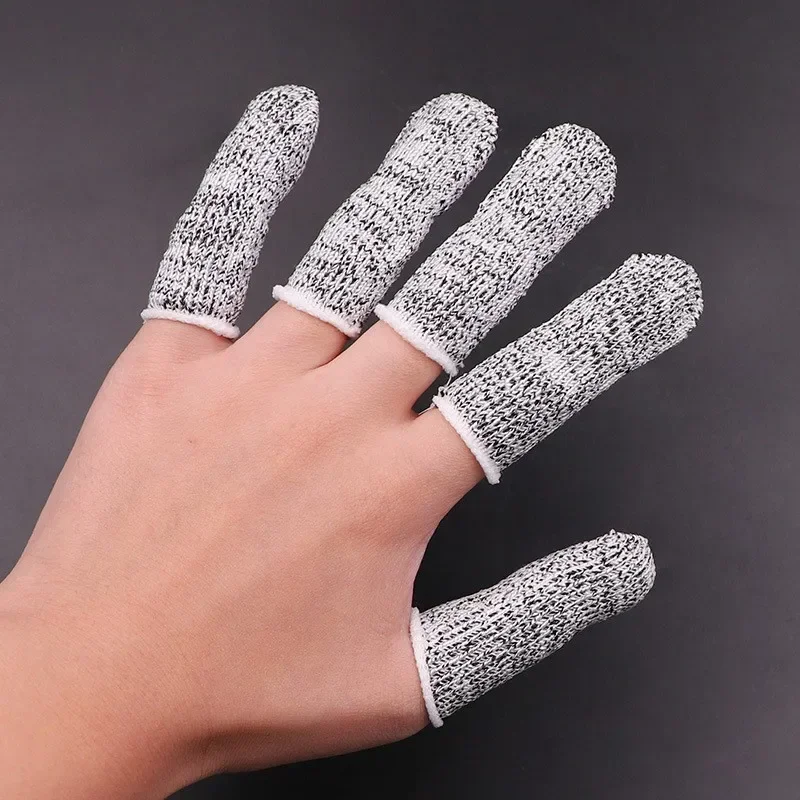 10 pçs berços de dedo protetor de polegar anti-corte pontas dos dedos manga de dedo flexível resistente proteção berços de dedo para trabalho diy