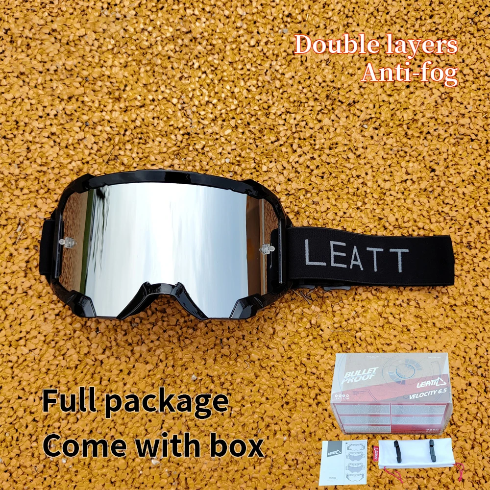 

Leatt 4.5 Moto Goggles Double Layers Anti-fog Goggles Motocross Enduro Glasses Dirt Bike MX MTB Off Road Goggles Full Package