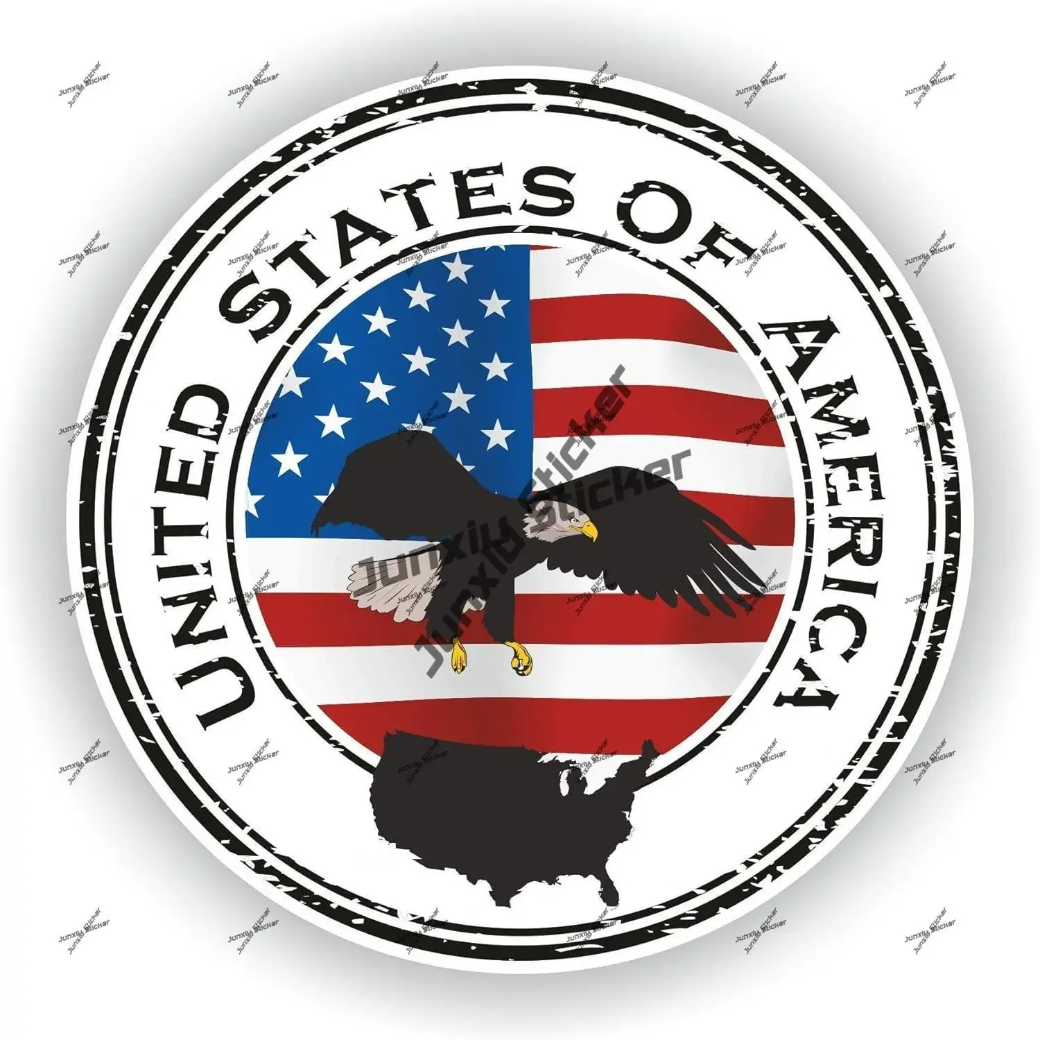 

United States Seal Round Sticker Coat of Arms of America Flag Decal Decoration for Car Bumper Bodywork SUV Phone Guitar