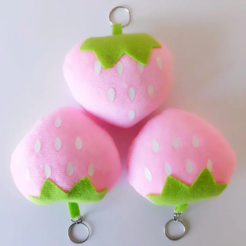 1pc Plush Toys Cute Strawberry Pendants Bags Clothing Accessories kawaii Birthday gift