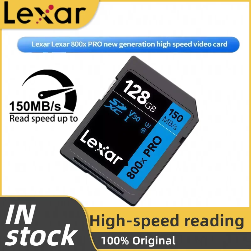 Lexar SD Card 800X Pro 128GB 64GB 32GB 256GB Memory Card Classe 10 3D 4K V30 Video High Speed UHS-I 150MB/s Card for Camera