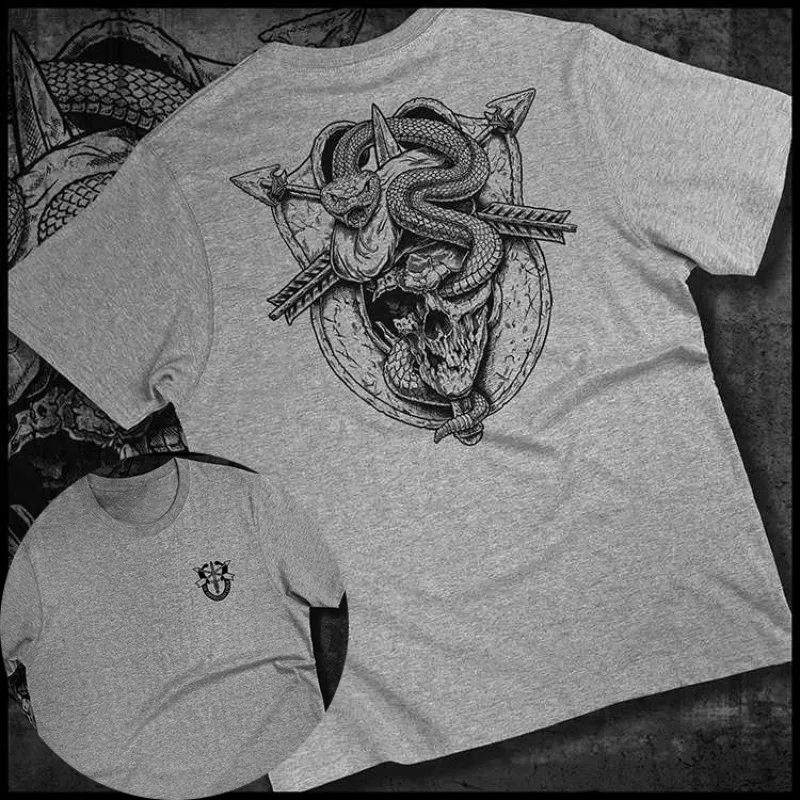 Special Forces New Retro Tactical Tough Army Fan Cotton Printed Round Collar Men and Women T-shirt Short-sleeved Top 2026 Summer
