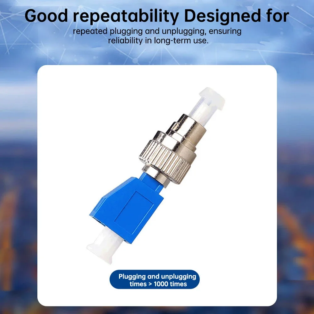 Natalink FC UPC Male to LC UPC Female Fiber Adapter Hybrid Optical Cable Connector Single Mode for FTTH Visual Fault Locator Red