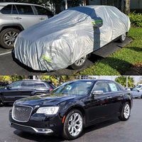 Universal SUV/Sedan Full Car Covers Outdoor Waterproof Sun Rain Snow Protection UV Car Zipper Design Black Car Case Cover L-XXXL