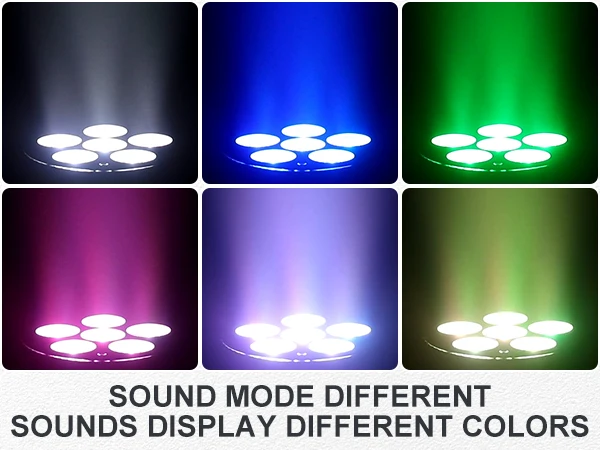 U'King 4PCS 60W LED Flat Par Light 6x6W RGBWA UV 6in1 LED Par Light DMX512 Remote Control Stage Light DJ Lighting Equipment