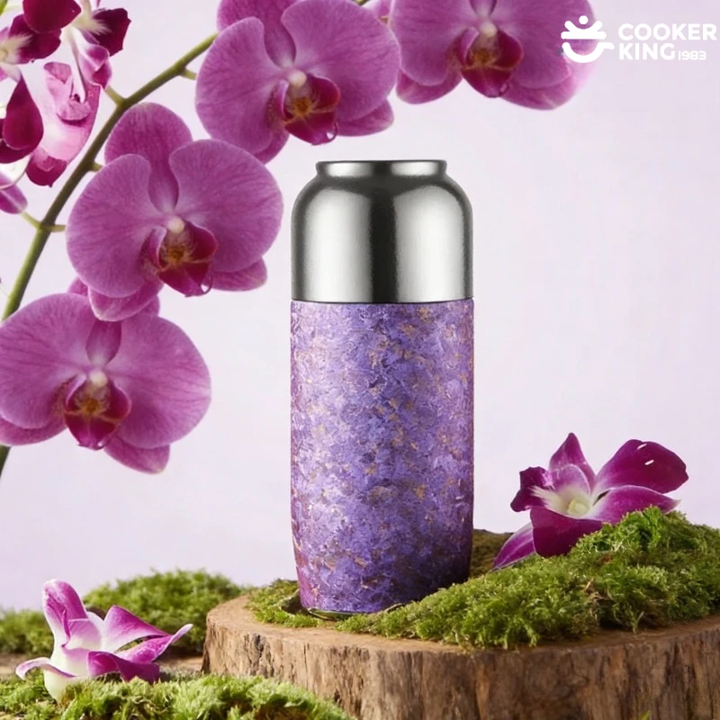 

COOKER KING 330/460ML Double-walled Insulated Water Bottle Pure Titanium Cup Magnetic Lid Coffee Travel Mug Water Bottle Bottle