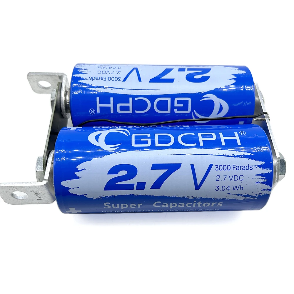 GDCPH farad 2.7v30000f 2 peças/1 conjunto super capacitor 5.4V1500F, capacitor automotivo com placa de proteção