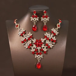 Itacazzo Bride Wedding Luxury Necklace Earring Set Exquisite and Elegant for Ladies Suitable for Party Festivals