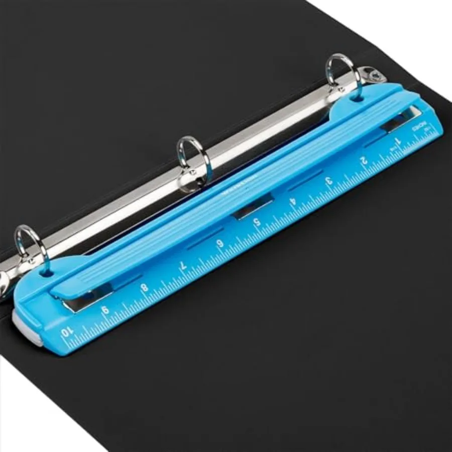 

Hole Puncher 3 Ring Portable Metal Hole Punch Single for Binder 5 Sheet Capacity
