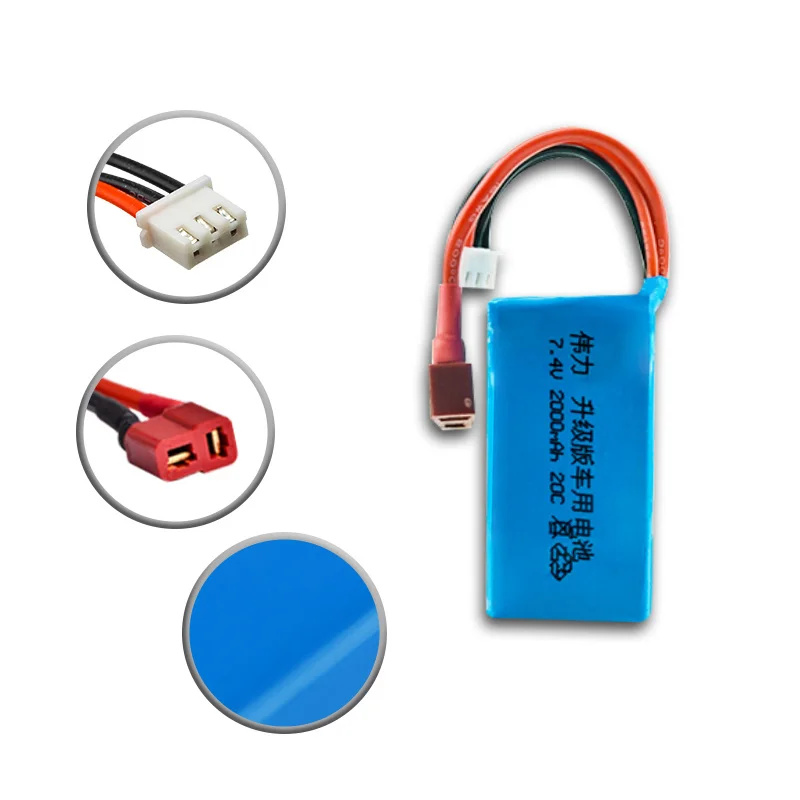Upgrade 2000mah 7.4v Battery Charger Sets For A949 A959-B A969-B A979-B K929-B Remote Control Car 2s LiPo Battery For Wltoys car