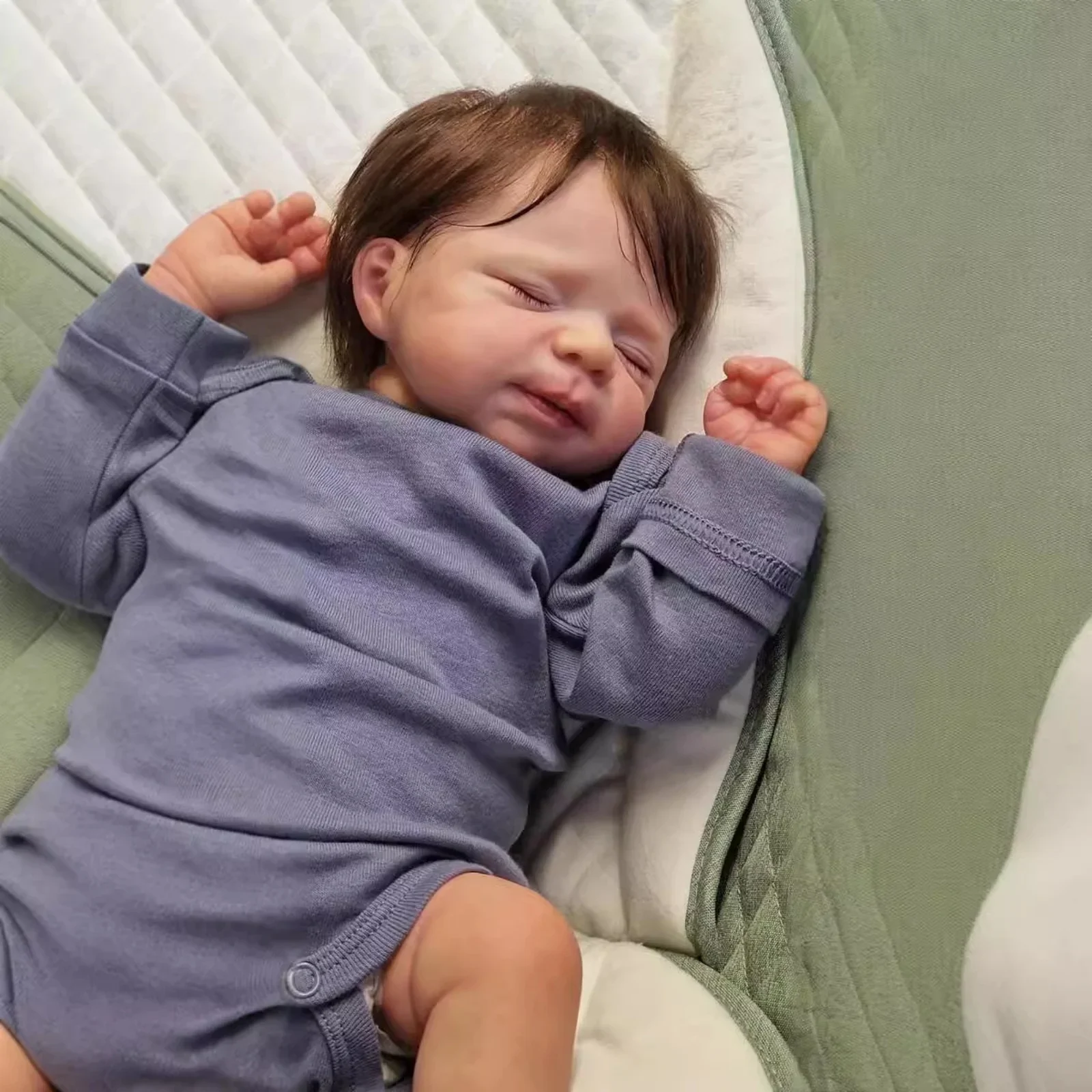 

48cm Reborn Doll Baby Doll Full Silicone Vinyl Girl Body -19 inch 3D Painted Skin Realistic Touch Doll Toy Christmas Gift