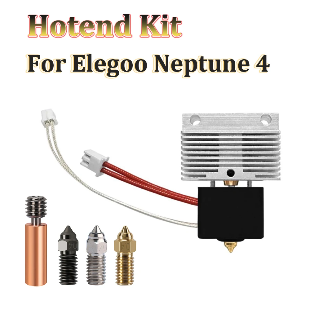 

24V 50W Print Head Hotend Kit For Elegoo Neptune 4 3D Printer Parts Bimetal Heatbreak Heater Thermistor For Neptune 4 Pro J-head