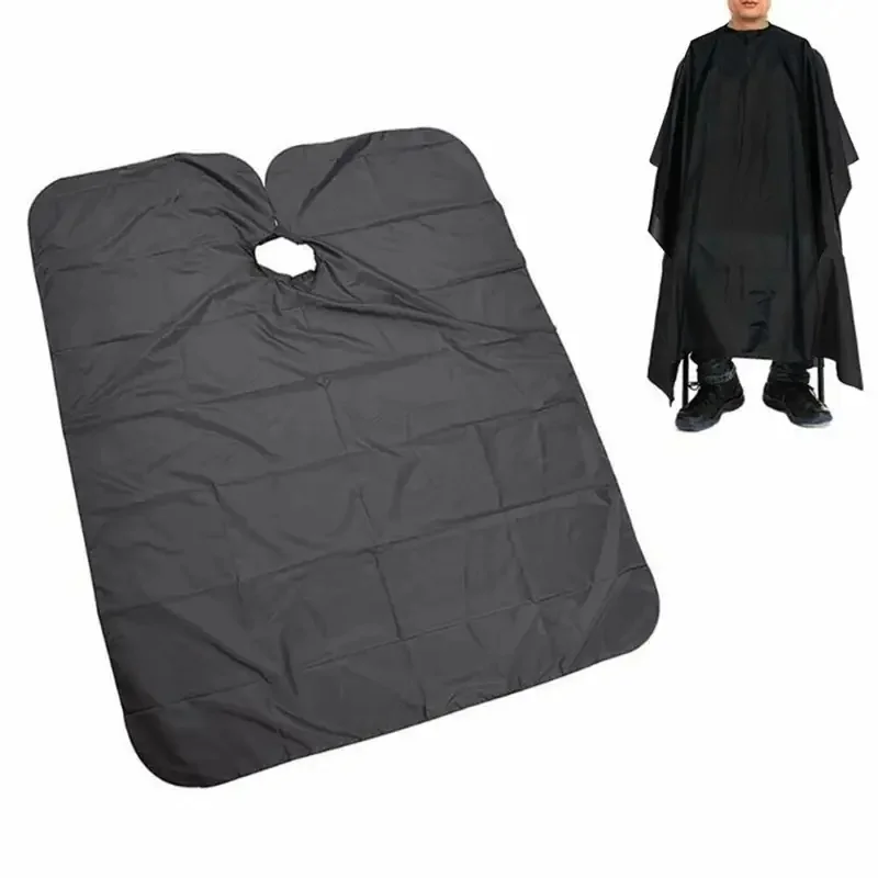 1-4Piece Professional Hair Salon Apron Set plus Size Wider & Longer Durable Black Material for Hair Cutting & Styling
