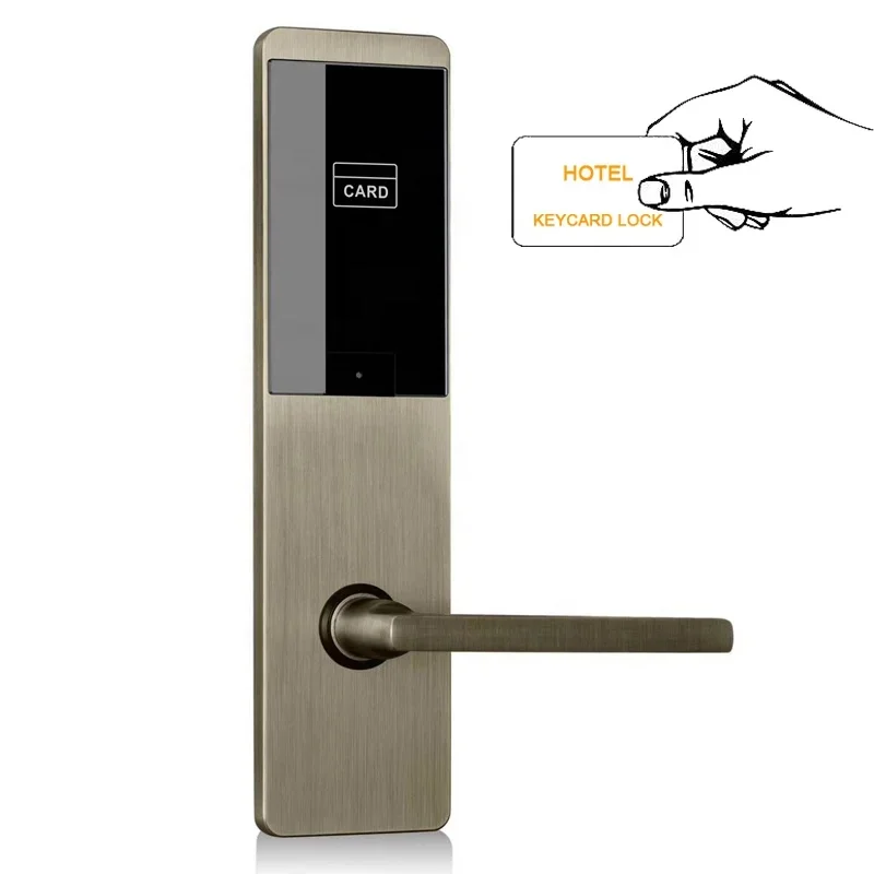 Cerradura Digital para Hotel, cerrojo inteligente con tarjeta RFID para puerta de Hotel