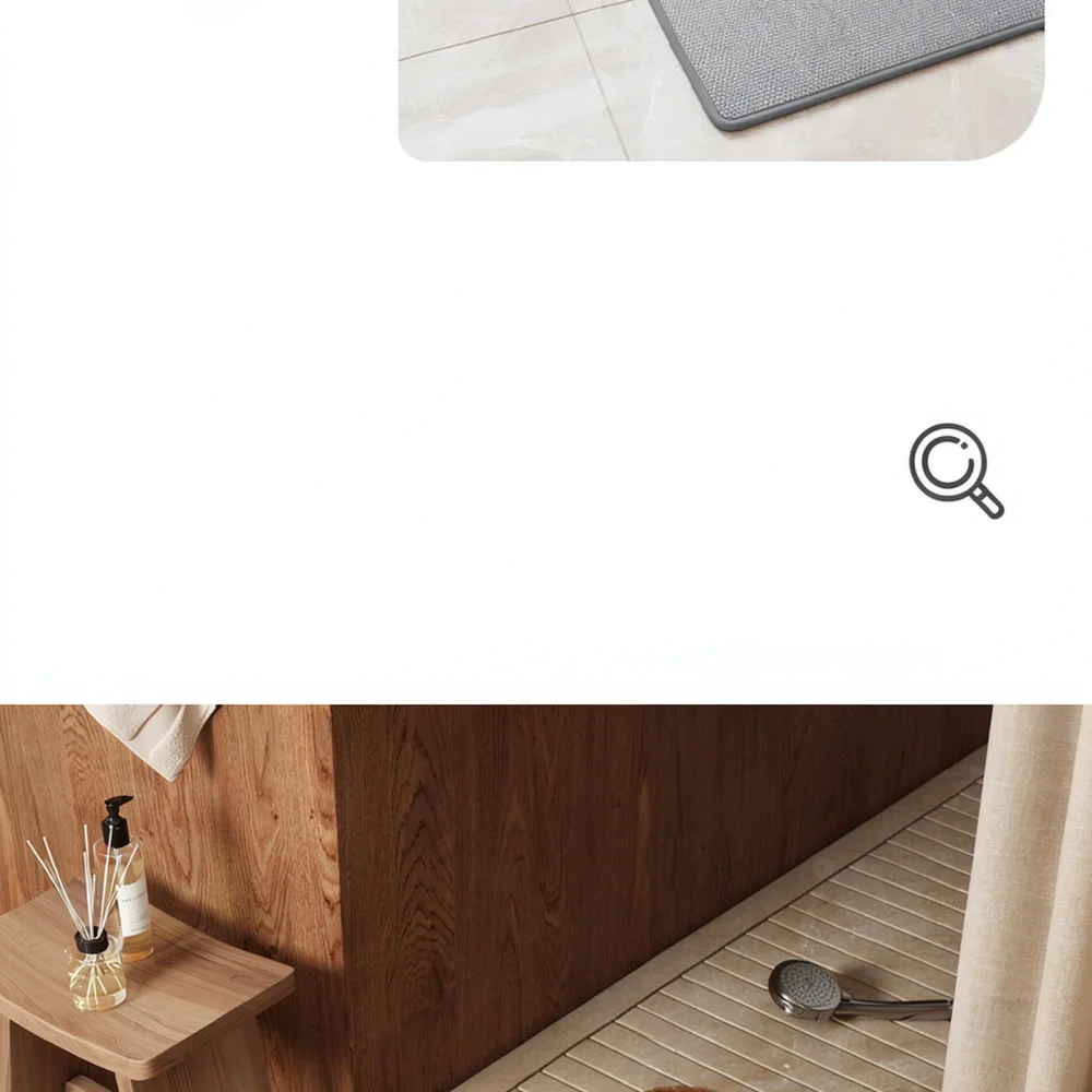 Non Slip Shower Rug Water Absorbent Bathroom Carpet Modern Floor Mat Soft Home Pad Entrance Door Quick Dry Bath Runner