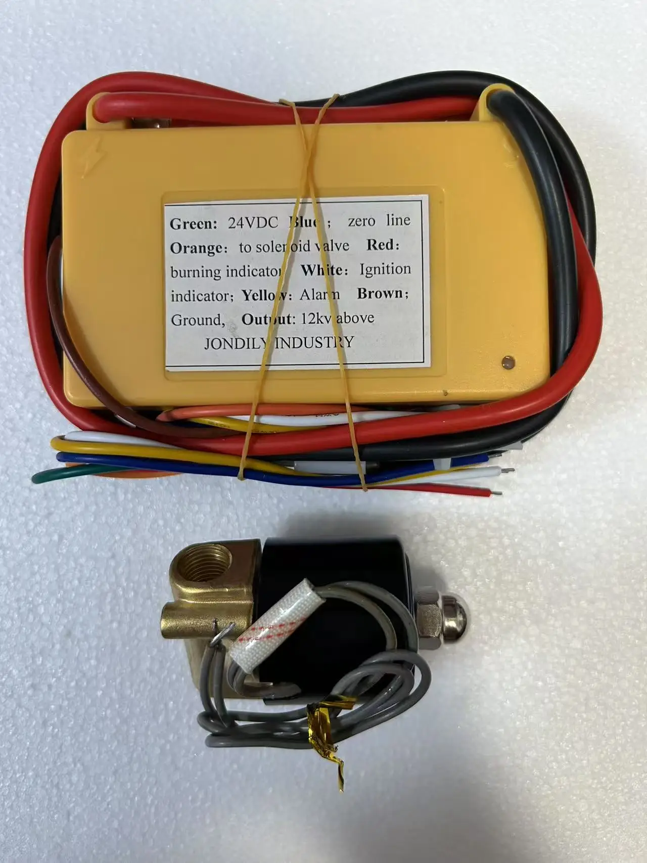 

24VDC Gas Ignition Control Box+ Spark Plug+1/4"Soleniod Valve Automatic Ligniter Unit
